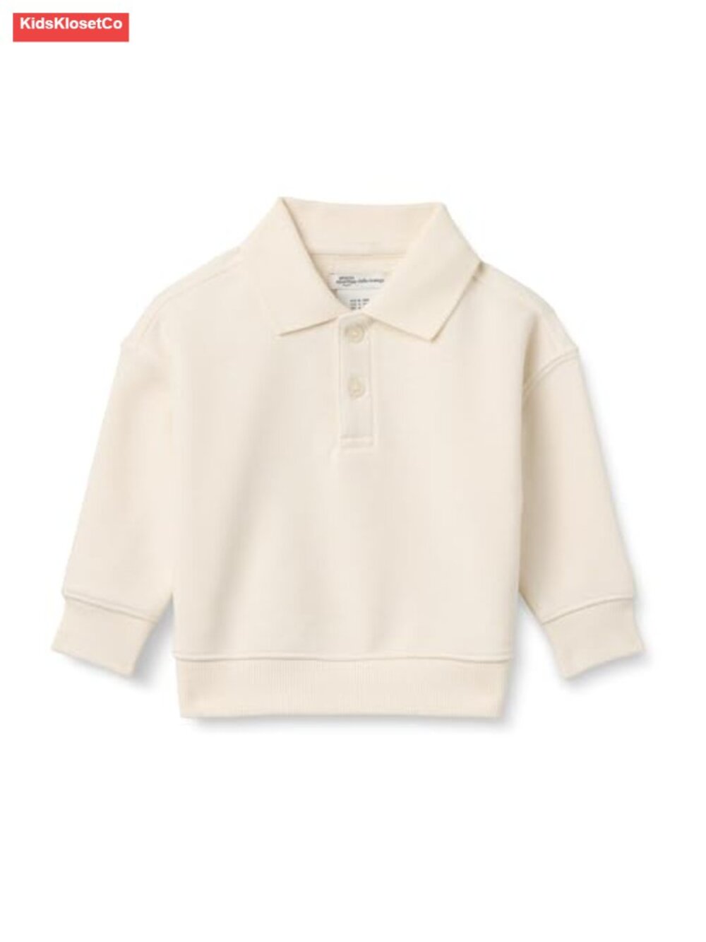 Boys French Terry Polo Sweatshirt Relaxed Fit